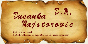 Dušanka Majstorović vizit kartica